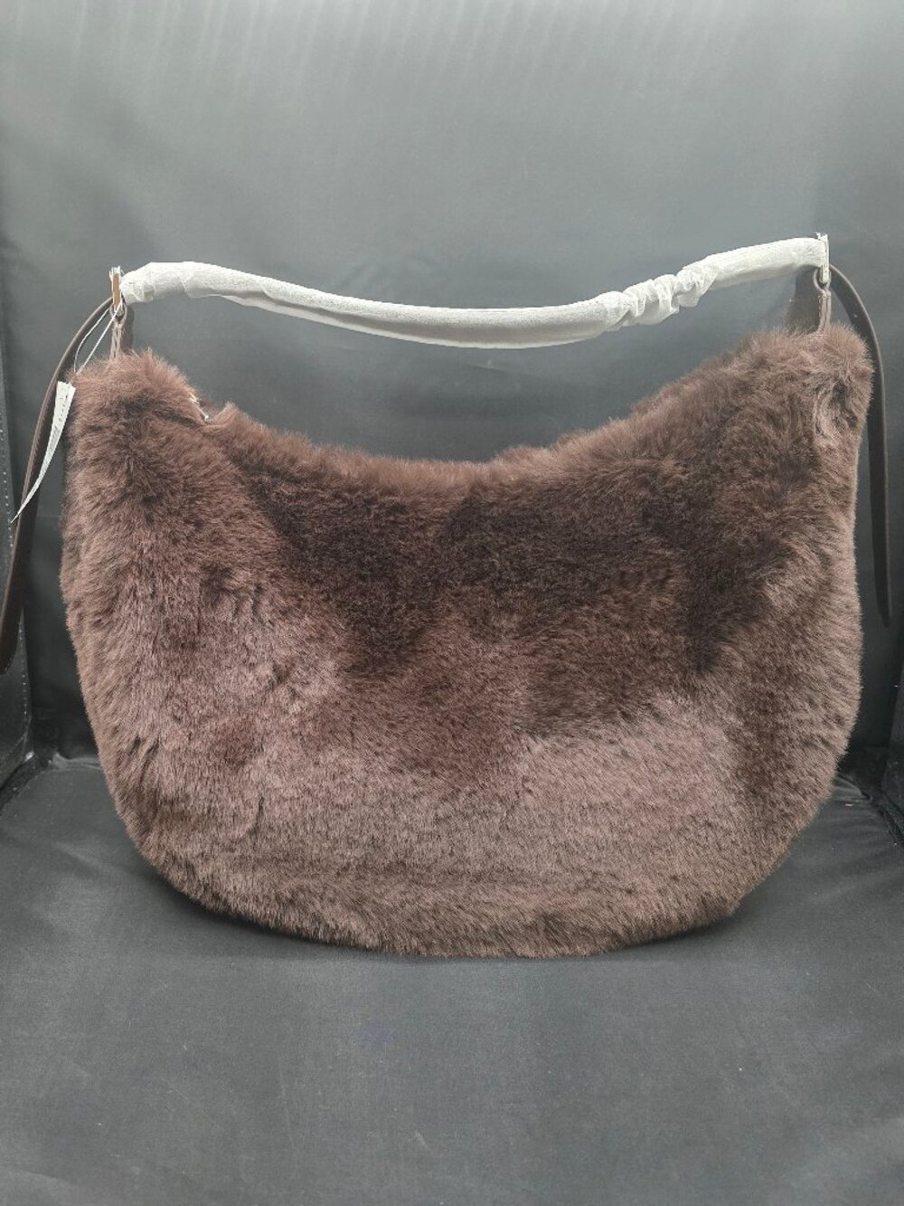 Kate Spade Nova Faux Fur Large Crescent Shoulder Bag